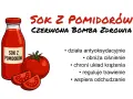 Sok z pomidorów to czerwona bomba zdrowia. Działa antyoksydacyjnie, obniża ciśnienie, chroni krążenie, reguluje trawienie i wspiera odchudzanie.