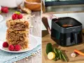 Pyszne ciastka owsiane z malinami i warzywa do przygotowania zdrowego śniadania z airfryer.