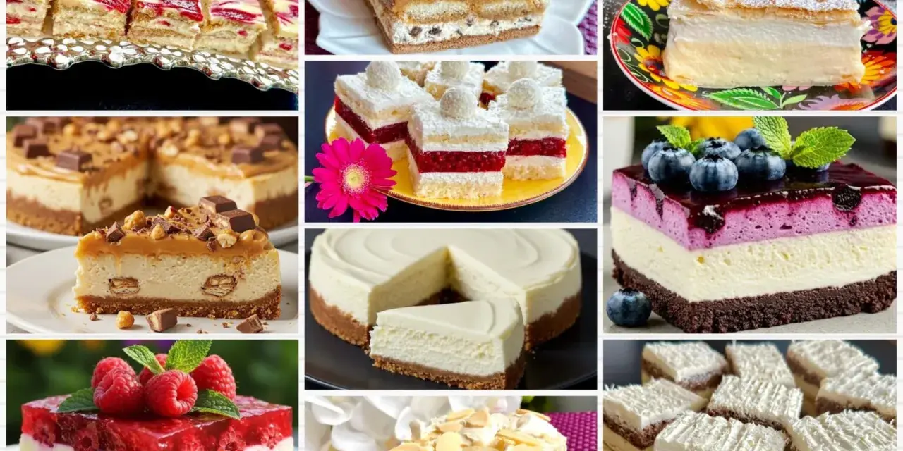 Kremowe serniki, owocowe kostki i czekoladowe cuda – oto inspiracje na 10 najlepszych ciast, które zachwycą każdego smakosza.