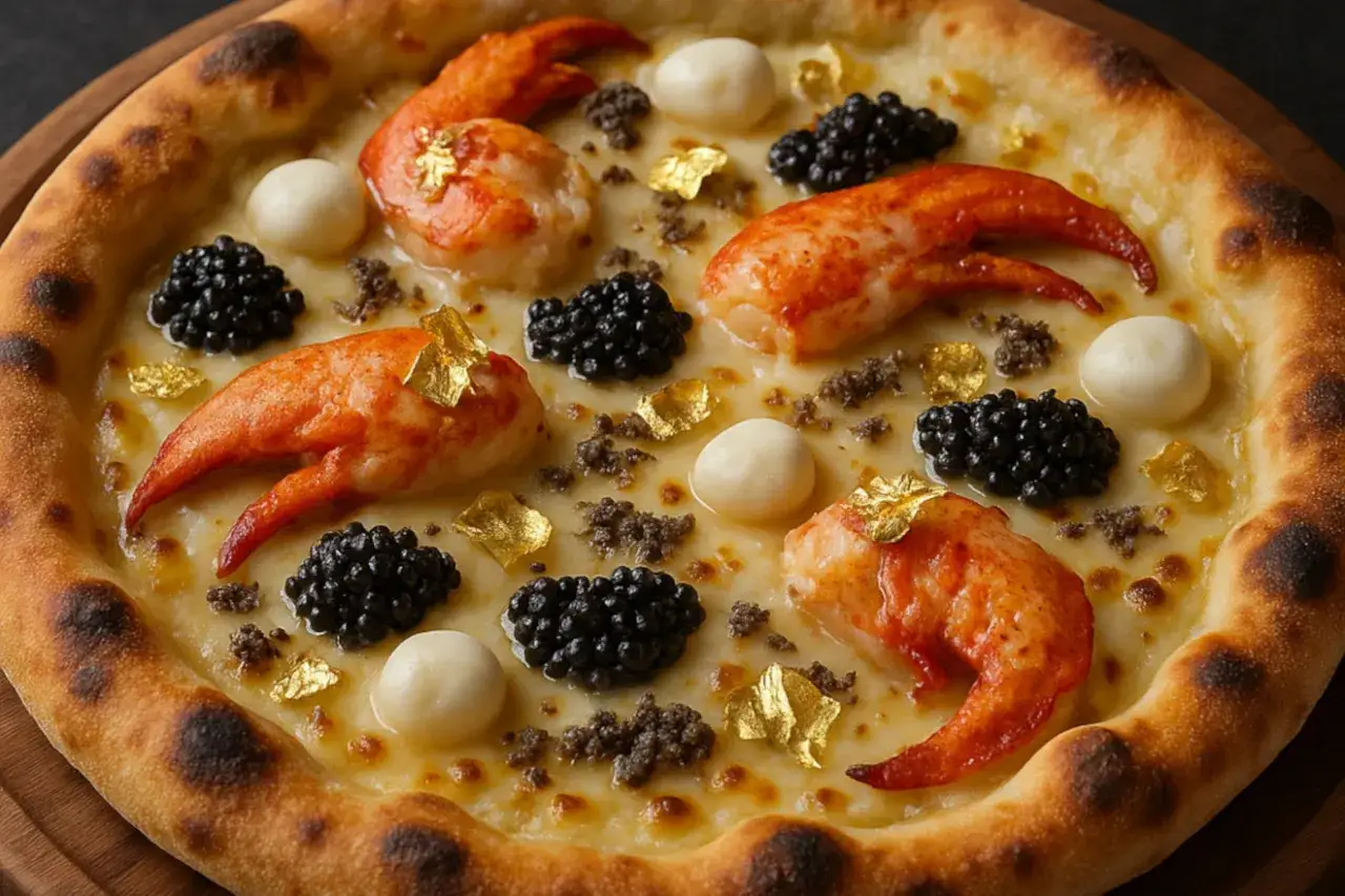 Wykwintna pizza z homarem, kawioru i płatkami złota – to musi być najdroższa pizza na świecie.